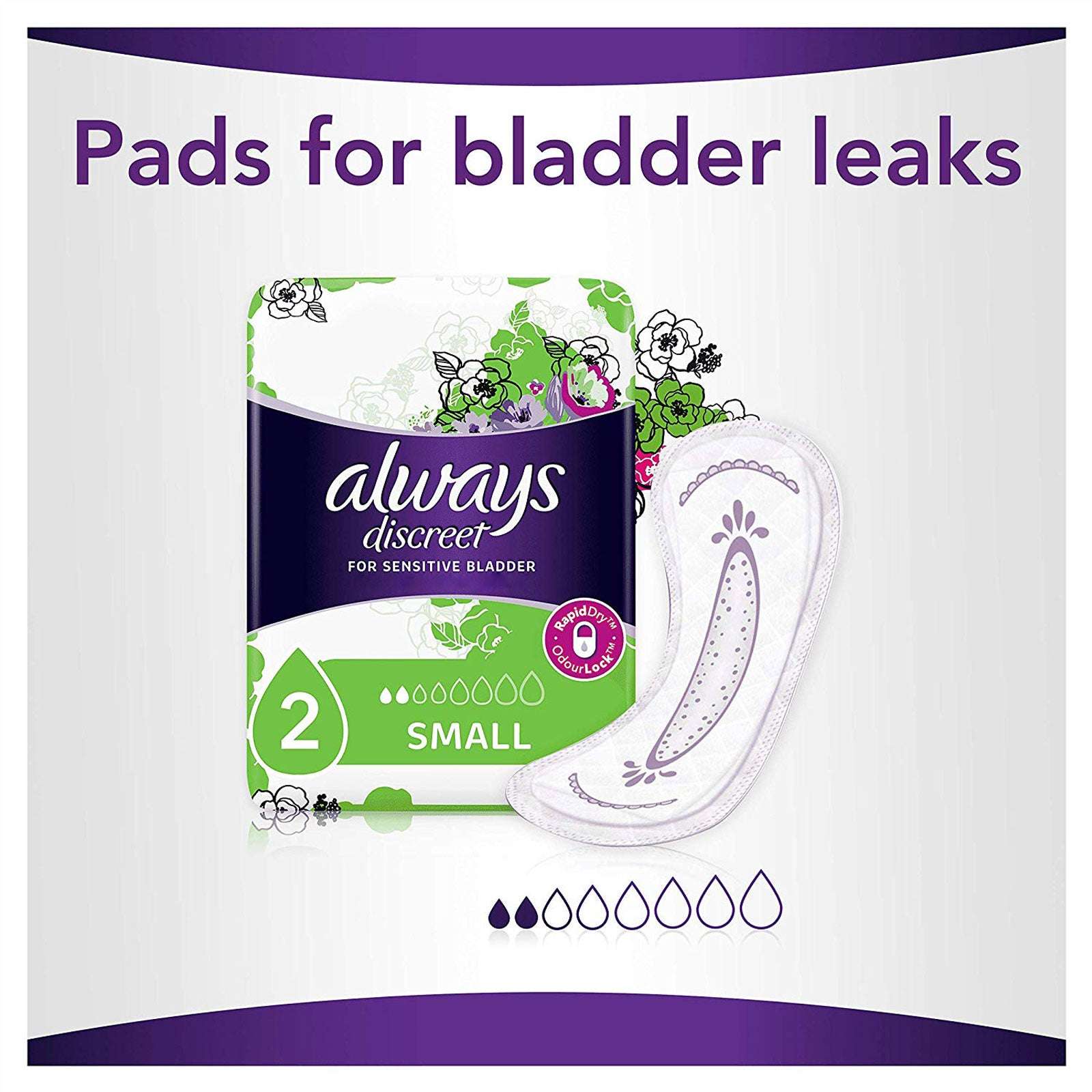 Always Discreet 6 Packs x 20 Pads Small Incontinence ...