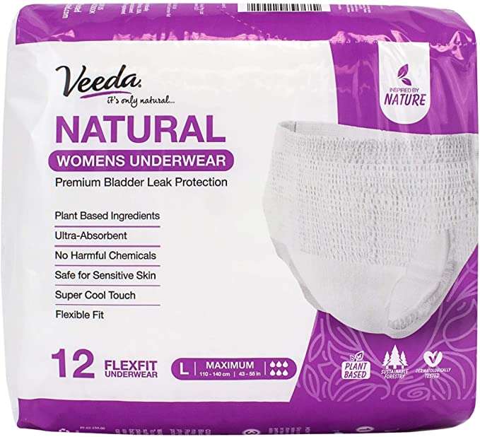Amazon.com: Veeda Natural Premium Incontinence Underwear ...