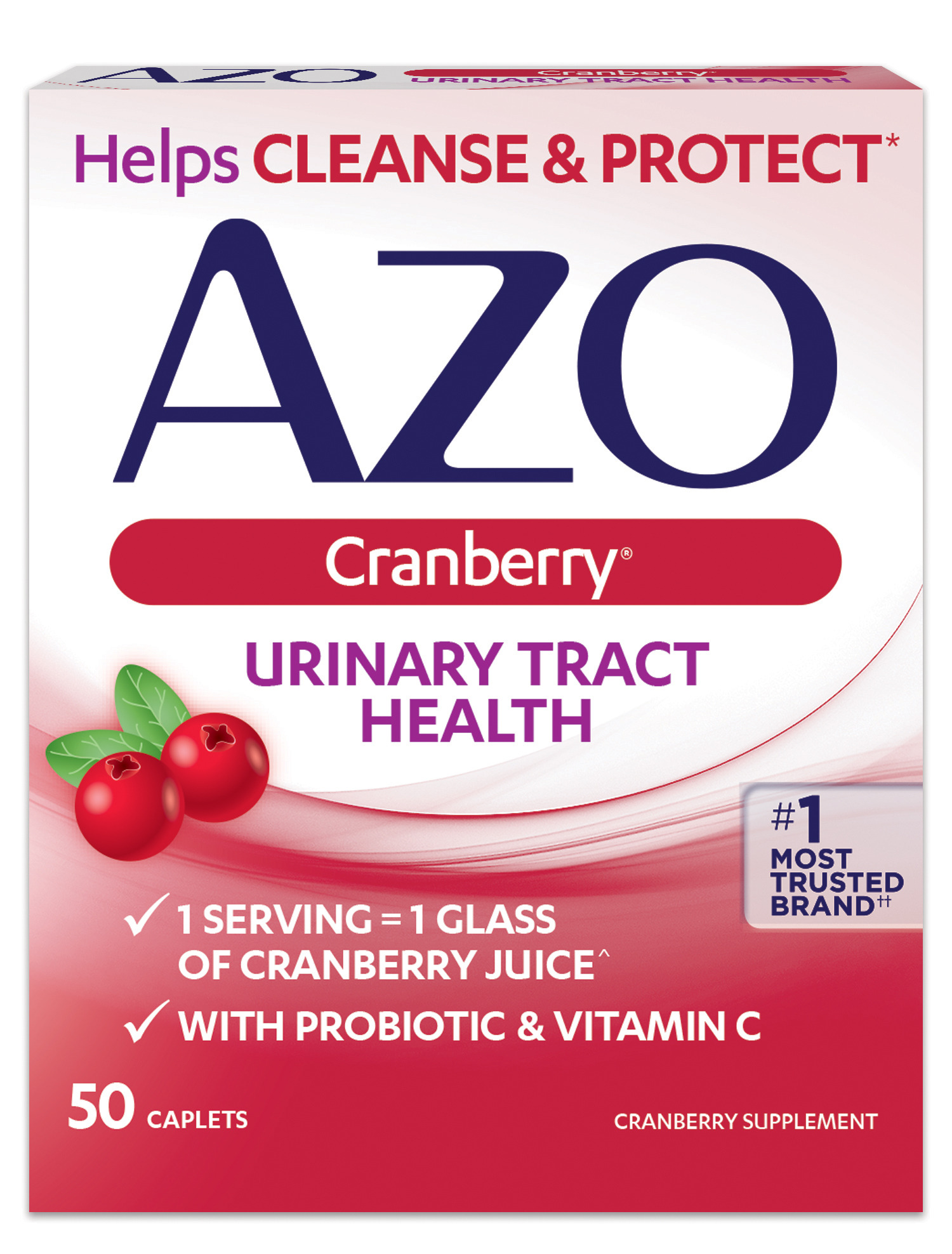 AZO Cranberry Caplets, Urinary Tract Health, Helps Cleanse ...