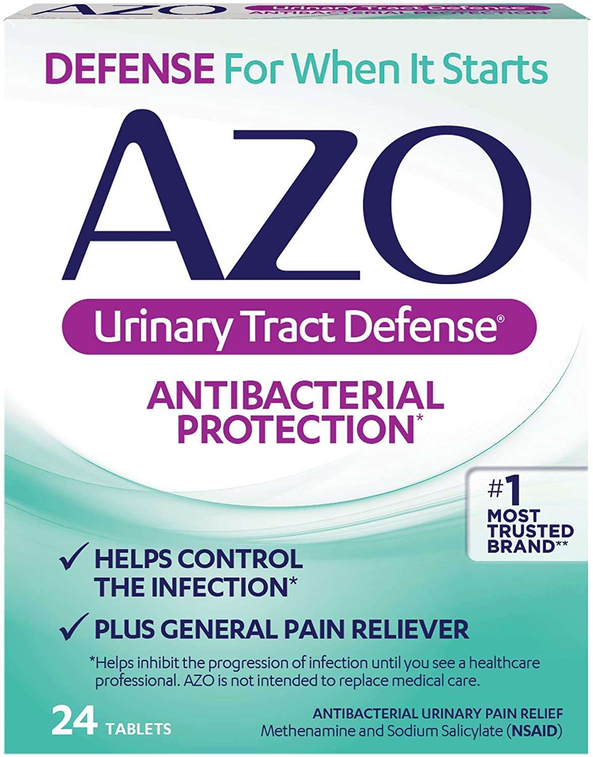 AZO Urinary Tract Defense, Antibacterial Protection, 24 ...