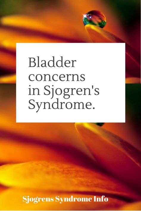 Bladder concerns in Sjogren