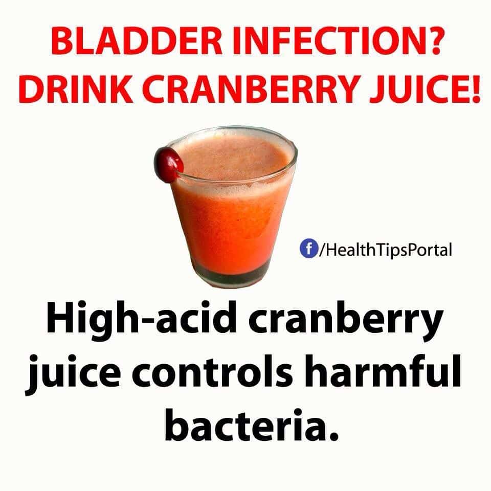 Bladder infection, cranberry juice