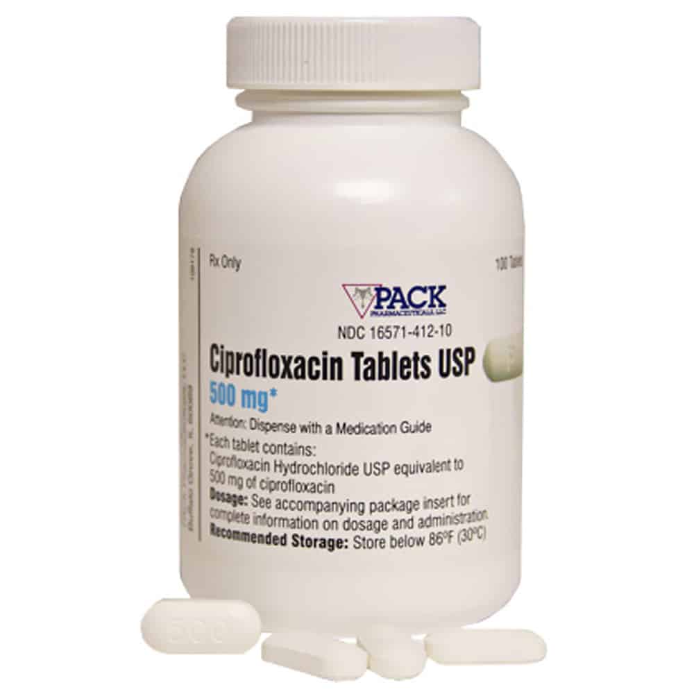 Ciprofloxacin 500mg Tab (100 tabs)