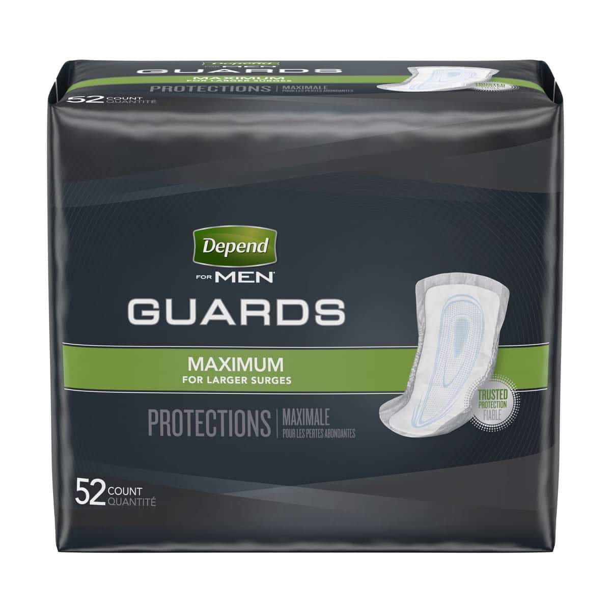 Depend Guards for Men Bladder Control Pad 12 Inch Length Heavy ...