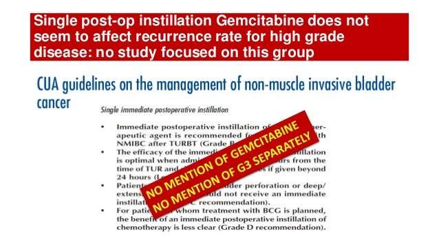 intravesical Gemcitabine in High risk non muscle invasive bladder can