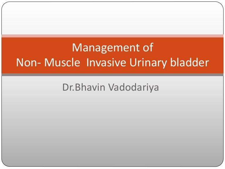 Management of Non Muscle Invasive Bladder Cancer