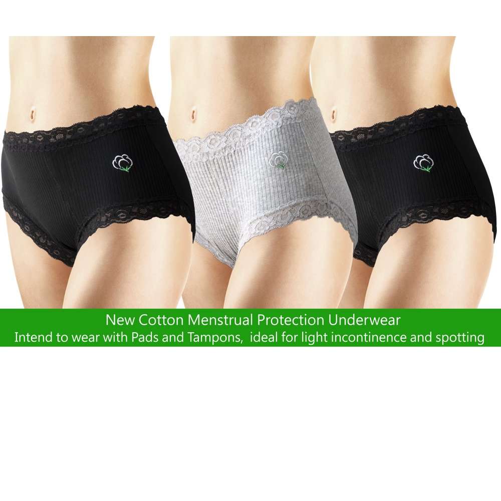 Natratouch New 3 Pack Cotton Brief Menstrual Period ...