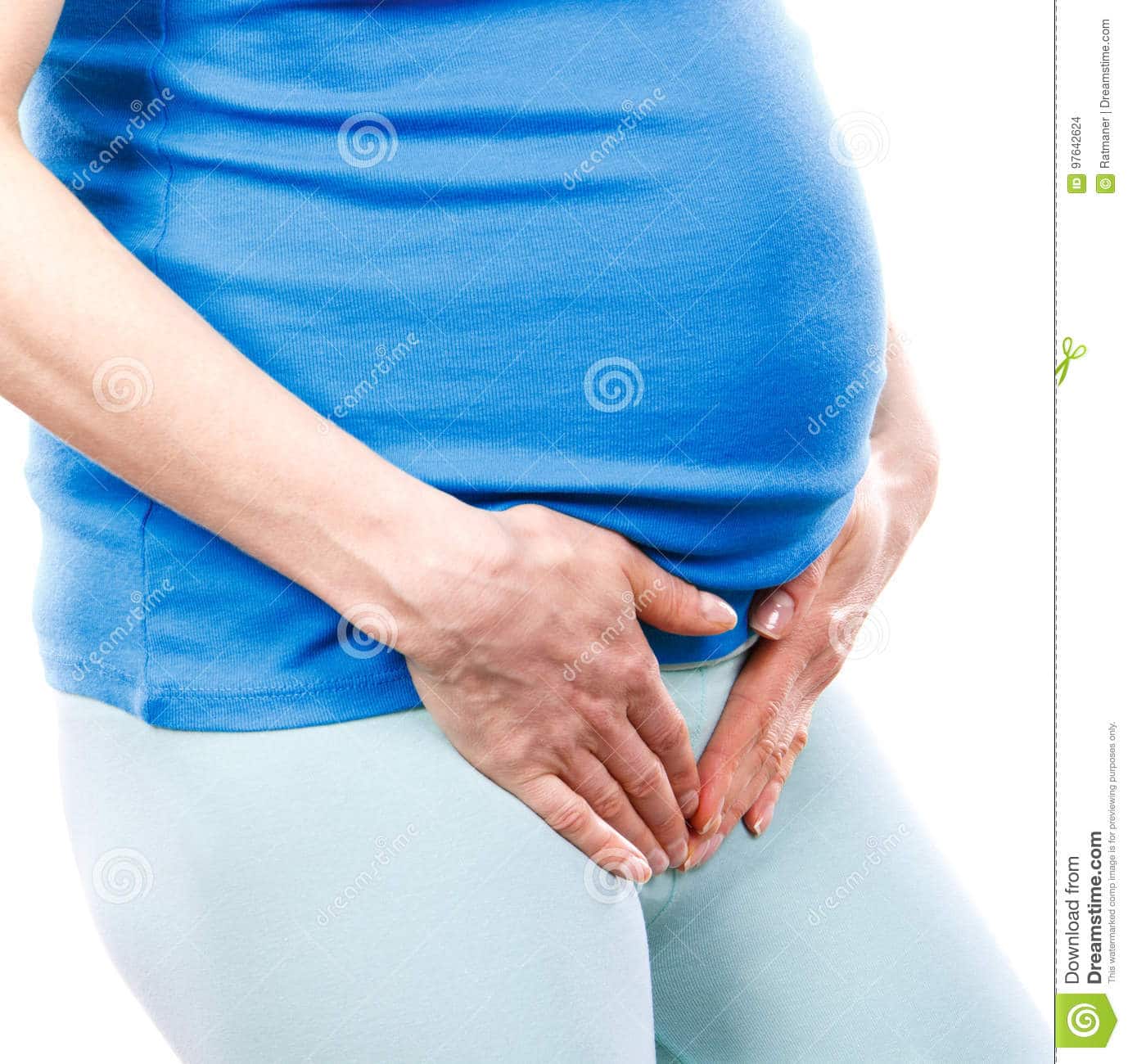 Pregnant Woman With Hands On Her Stomach, Pregnancy Health Care And ...