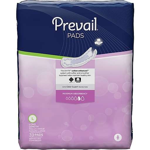 Prevail® Maximum Long Bladder Control Pads, 4 bags of 39 ...