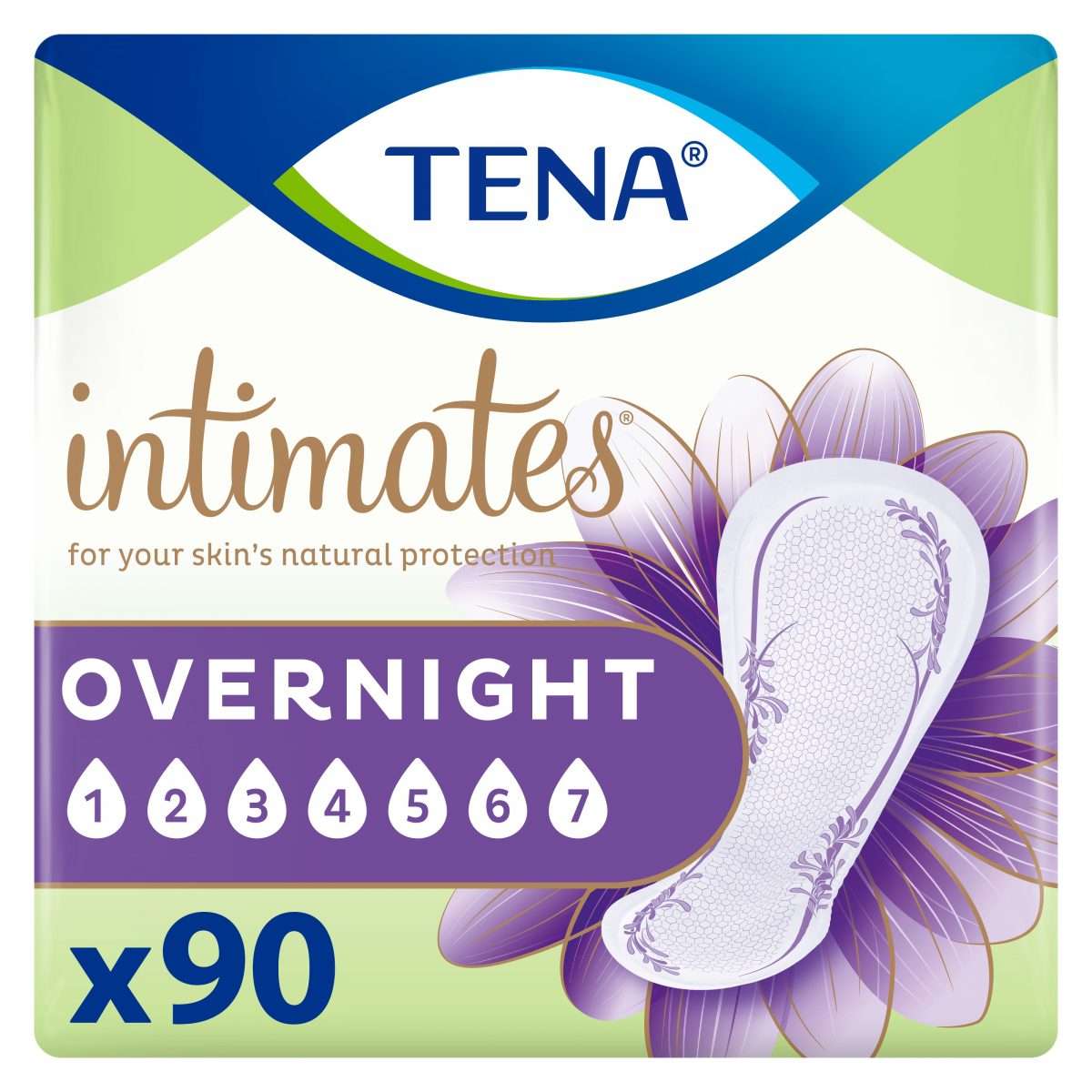 Tena Intimates Overnight Absorbency Incontinence/Bladder Control Pad ...