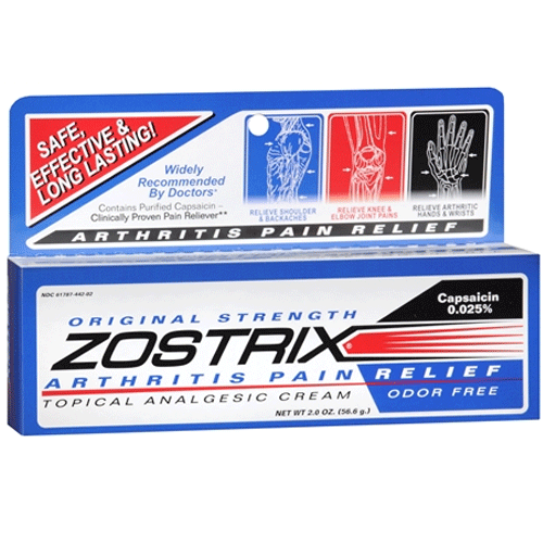 Zostrix (Capsaicin) Natural Pain Relief Cream